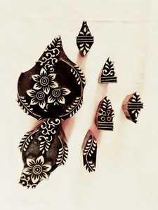 Custom Made <b>Wooden</b> <b>Block</b> Printing Sets Suitable for Henna Artists and Mehendi Designers Ideal for Resale and Can Be Customized - Product Image 3