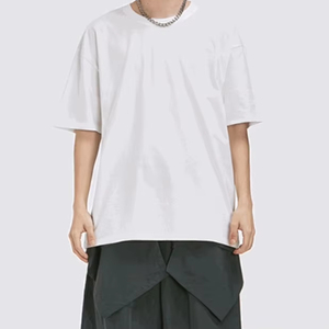 T-shirt épais et uni personnalisé de luxe pour hommes T-shirt 100% coton oversize pour hommes Vente en gros - Product Image 2