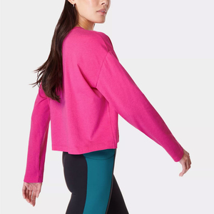 Ropa informal de color sólido transpirable ligero correr mujeres camisetas/alta calidad logotipo personalizado impreso mujeres camisas OEM - Product Image 2