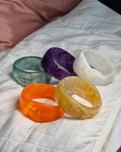 Elegant Waterproof Solid Color Resin Bangles for Women Premium Finish Custom Colors for Party Wear Festive Occasions - Product Image 1