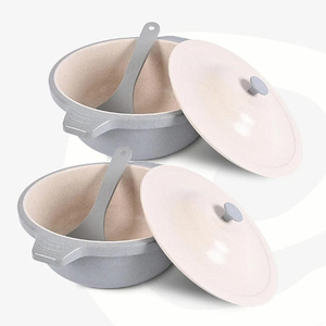 Juego de 4 cuencos de mezcla de cerámica, capacidad de 1000 ML, respetuosos con el medio ambiente y sin BPA, blanco mate y negro, personalizables para fiestas - Product Image 1