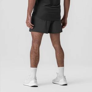 Pantalones cortos para hombre, pantalones cortos deportivos para exteriores de verano 2025, pantalones cortos deportivos transpirables de secado rápido para hombre, pantalones cortos para correr estampados con cremallera y bolsillo para hombre - Product Image 4