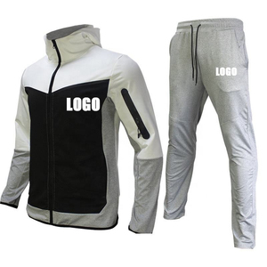 Conjunto de chándal informal en blanco de hombre de talla grande de lana de alta calidad con logotipo personalizado a prueba de viento escalada ropa deportiva Lisa sudaderas traje - Product Image 6