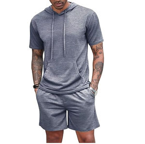 Vente en gros OEM recadrée à capuche à manches longues fermeture éclair vierge Yoga Shorts Set Lounge Set Womens 2 Piece Sets Custom Made Winter Wear - Product Image 5