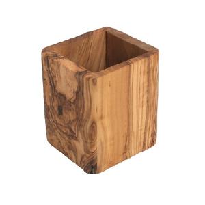 Organizador de utensilios de madera de pino rústico grande, soporte de utensilios de cocina de madera de diseño moderno para el hogar, cocina compatible con mostrador de cocina - Product Image 6