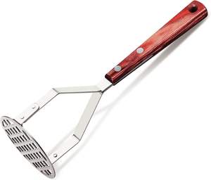 Wooden <b>Potato</b> <b>Masher</b>, 11.4 inches (29 cm), Red, Dishwasher Safe, Lightweight, Durable, Natural Wood - Product Image 2