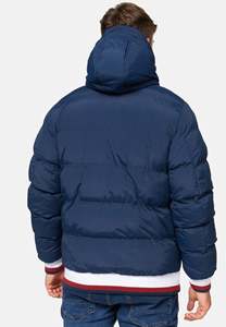 Winter Unisex Canvas Puffer <b>Jacket</b> with Custom Printed Logo Customizable Colors & Front Design <b>Hooded</b> Cotton Lined - Product Image 3