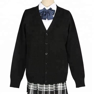 Venta al por mayor niños uniforme escolar cárdigan suéteres OEM personalizado prendas de punto directo de fábrica fabricante cálido cómodo lana de invierno - Product Image 2
