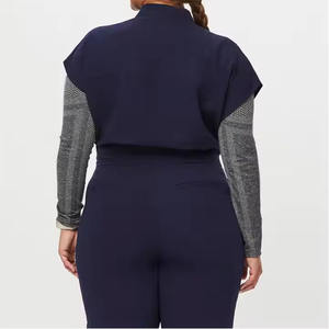 Tenues d'infirmière en tricot écologiques personnalisées, ensembles de vêtements de travail tendance, veste élégante, pantalon de jogging médical, uniforme d'hôpital pour femme, haut - Product Image 6