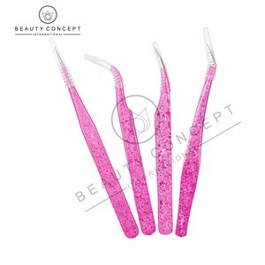 Pincettes d'extension de cils personnalisées en acier inoxydable de bonne qualité avec des couleurs contrastées Pointe pointue-Beauty Concept International - Product Image 2
