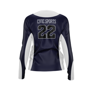 เสื้อฟุตบอลหญิงแบบสั่งทำขายส่ง ดีไซน์ล่าสุด พร้อมพิมพ์ลายแบบ Sublimation สีและโลโก้ตามสั่ง ผลิตจากโพลีเอสเตอร์ 100% - Product Image 4