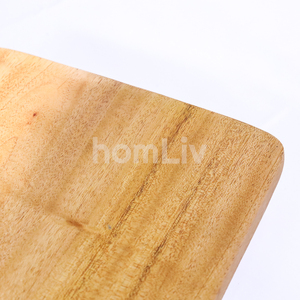 Tabla de Cortar Decorativa Hecha a Mano de Madera de Caoba Natural Ligera, Bandeja Elevada de Madera Sólida Sostenible para Servir Sushi - Product Image 5