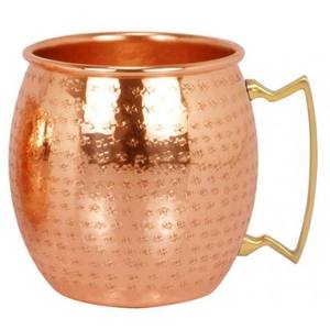 100% pur cuivre fabriqué à la main concepteur martelé tendance vente chaude tasse Mule la mieux notée avec poignée en laiton écologique - Product Image 1