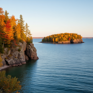 T-shirt promotionnel à manches longues effet vieilli Great Lakes Lake Superior - Product Image 3