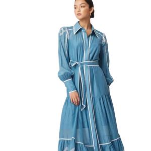 Elegant Puff Long Sleeve <b>Wedding</b> Wear Ukrainian for Women Floor Length Designer Maxi - Product Image 1
