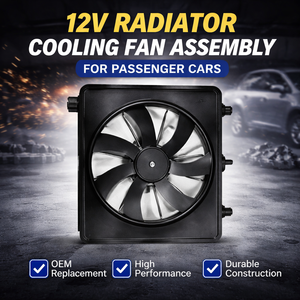 Conjunto de Ventilador de Refrigeración de Radiador de 12V para Automóviles de Pasajeros |   Ventilador de Refrigeración del Motor, Repuesto Original para Automóvil - Product Image 1