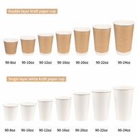 Gobelet à café interactif en papier à double paroi avec motif révélateur rotatif, jetable, écologique, pour café de Noël