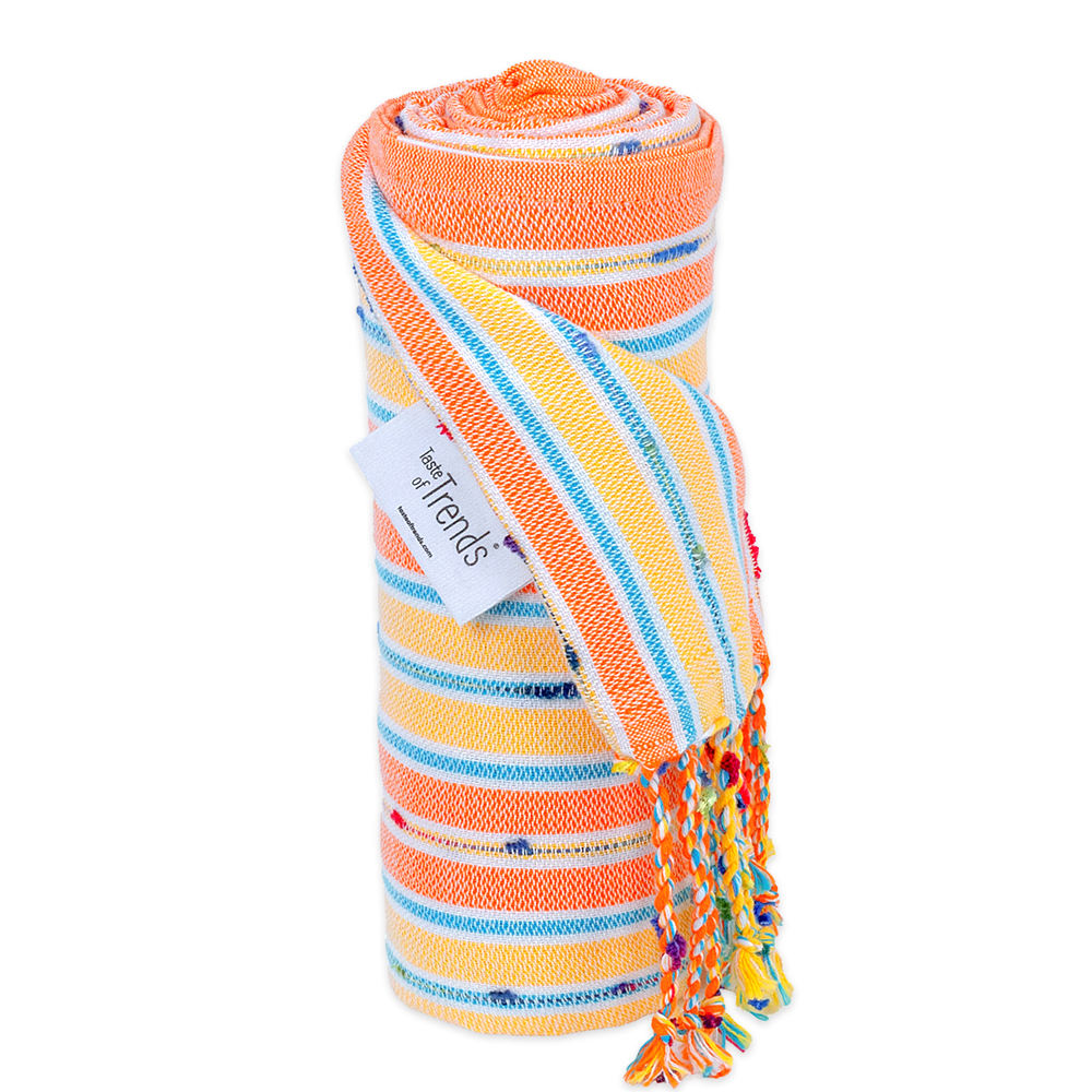 Orange - Aqua - Yellow Stripes