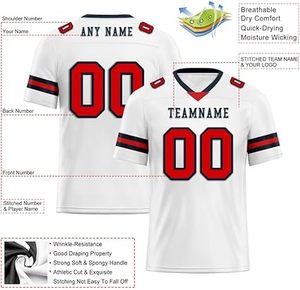 Maillot de football personnalisé respirant de haute qualité pour les clubs, prêt pour les matchs, tissu 100% polyester 220g, unisexe, commandes d'équipe pour adultes - Product Image 2