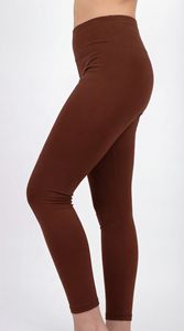 <b>Women</b> Chocolate <b>Brown</b> High Waist Gym <b>Leggings</b> OEM Custom Yoga Fitness Pants - Product Image 4
