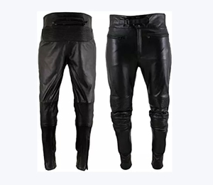 Pantalones de Motocicleta para Hombre, Estilo Urbano, Corte Ajustado, Rectos, de Cuero Impermeable de Alta Calidad, Color Sólido, MOQ Bajo, Protección UV - Product Image 3