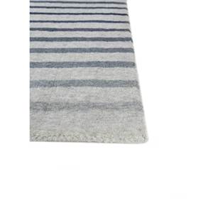 Tapis en laine tissé à la main à rayures bleues, classique, rectangulaire 9x12, pour salon, décoration de chambre, nouveau produit - Hwl-132 - Product Image 4