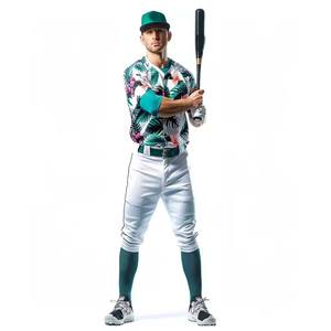2025 Ropa de equipo deportivo Uniforme de béisbol de hockey sobre hielo con gorra y calcetines Uniforme de béisbol de hockey sobre hielo OEM con Jersey y pantalón - Product Image 2