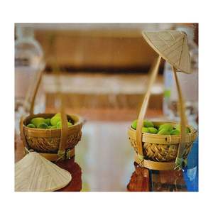 Wholesale Best Price Mini Bamboo <b>Basket</b> with Handle Vietnam Traditional <b>Baskets</b> Custom bamboo kitchenware winnowing <b>basket</b> - Product Image 5