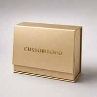 Boîte cadeau rigide magnétique dorée sur mesure pour vêtements et articles vestimentaires, emballage de luxe personnalisé, fournisseur en gros OEM ODM