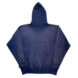 Sun Faded Washed Navy Blue Hoodie Oversized Cotton Pullover Sudadera con capucha Unisex Streetwear Custom Logo Factory Manufacturer - Product Image 4