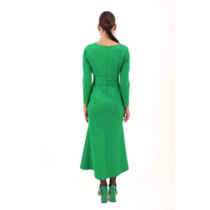 Elegante Vestido de Punto con Corte Evase y Detalle de Botones en la Parte Delantera - Product Image 6