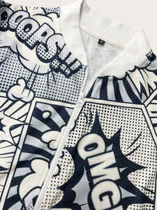 Chaqueta de Béisbol con Estampado 3D, Estilo Nuevo de Invierno, Chaqueta de Forro Polar 100% Poliéster con Estampado por Sublimación, Talla Grande, para Hombre, con Botones - Product Image 4