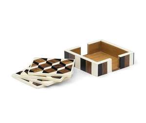 Posavasos Redondos Modernos de Estilo Americano con Incrustaciones de Hueso Personalizadas, Ecológicos, Duraderos, Impresos con UV, para Decoración del Hogar y Recuerdos de Boda - Product Image 4