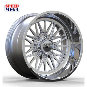 Jantes en alliage forgé personnalisées Monoblock Bright Silver 20x12J 22/24/26/28 pouces 8x180 Deep Dish pour GMC Sierra 1500 2500 3500 - Product Image 3