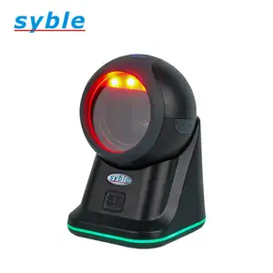 Pemindai kode batang Desktop Syble, 2d, Omnidirectional untuk pembaca kode QR Platform POS Supermarket