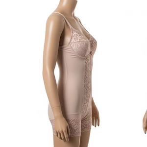 Lace Embroidered Thin <b>Shapewear</b> Set Breathable Nylon Fabric Seamless Slimming Support Daily Wear Body Shaper Underwear Lingerie - Product Image 2