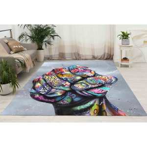 Alfombras con Diseño de Grafiti, Alfombras con Diseño de Puño, Alfombra Colorida con Diseño de Puño, Alfombra Impresa, Alfombra Suave No Tejida - Product Image 3