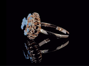 Anillo de Compromiso con Diamante Cultivado en Laboratorio de 0.50 CTW, Certificado SGL, Oro Sólido de 14K, Diseño de Múltiples Hileras - Product Image 3