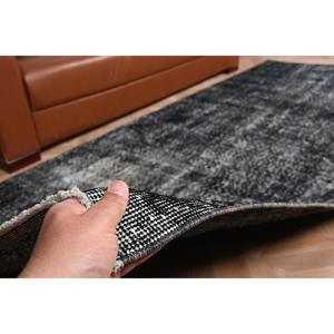 Tapis turc, tapis vintage 4x9,6 pieds, tapis en laine noir et blanc à motifs floraux - Product Image 5