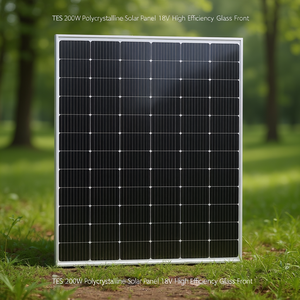 TES <b>200W</b> Polycrystalline <b>Solar</b> <b>Panel</b> 18V High Efficiency Glass Front - Product Image 3