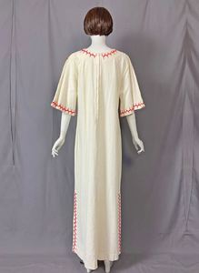 Fait à la main bohème coton bloc imprimé Maxi robe pour les femmes meilleure robe de plage d'été belles couleurs broderie cadeau parfait pour - Product Image 2