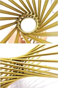 Modern Simple Abstract Style Crystal Ball <b>Ornament</b> Clear Gold Metal Stand Firm Frame Fortune Teller Stand for Diwali <b>Easter</b> - Product Image 3