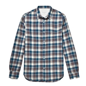 Chemise à rayures en flanelle de coton pour hommes avec col tournant Logo personnalisé Offre Spéciale teint en fil Style décontracté direct du fabricant d'usine - Product Image 3