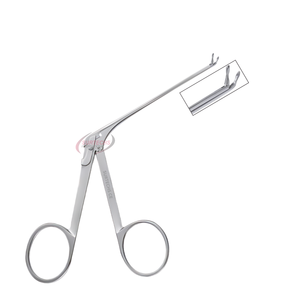JUERS 35 Forceps ovales incurvés vers le haut 0,6 mm, à embout cuillère 4,5 mm, à mâchoires longues, manuel, certifié CE, instrument de microchirurgie ORL en acier inoxydable - Product Image 2