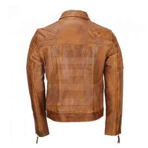 Chaquetas de cuero de invierno de alta calidad para hombre, cortavientos de motociclista ajustado con cuello levantado, abrigos de moda - Product Image 2