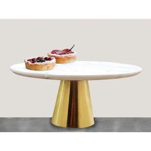 ขาตั้งเค้กหินอ่อนหมุนได้สีเทาอุปกรณ์ตกแต่งเค้ก2024โดยดาวงานฝีมืออินเดีย - Product Image 4