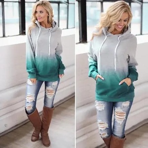 ¡Novedad de 2024! Sudadera de lana de algodón alto para mujer, jersey de gran tamaño, Sudadera con capucha, efecto desvanecido, cremallera, contraste cosido, informal - Product Image 4
