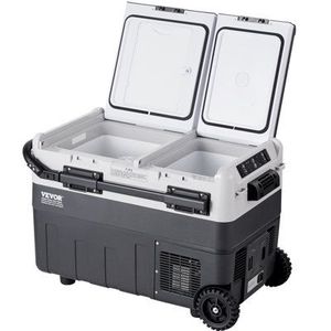 Industrial-Grade 12/24VDC&110-240V-AC52Qt Dual Zone-Portable CarRefrigerator for Camping&Travel - Product Image 1