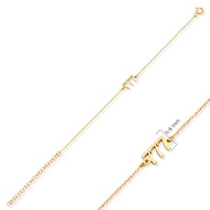 777 Angel Lucky Number Design <b>Charm</b> Bracelet Turkish Handmade Wholesale 925 Sterling Silver Jewelry - Product Image 3