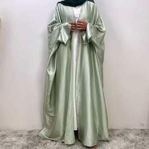New Arrivals Butterfly Style <b>Kaftan</b> Abaya High Quality Satin Silk Hijab Muslim <b>Women</b> Plus Size Customized Sizes Ramadan Eid - Product Image 5